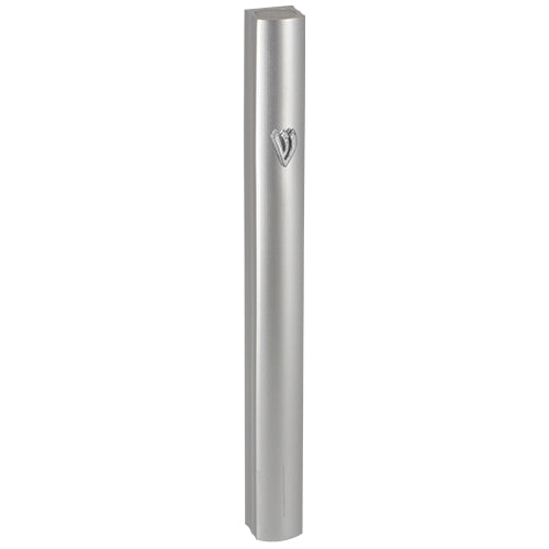 Mezuzah  Case - Aluminum - 12 CM - Matte/Silver/ Metal