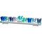 Crystal menorah With Blue Glass