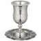 Nickel Kiddush Cup 14 cm with Saucer