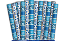 Chanukah Wrapping Paper Blue Design