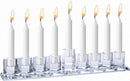 Crystal Glass Menorah - Long