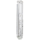 Plastic Mezuzah With Rubber Cork 12cm-clear And Silver