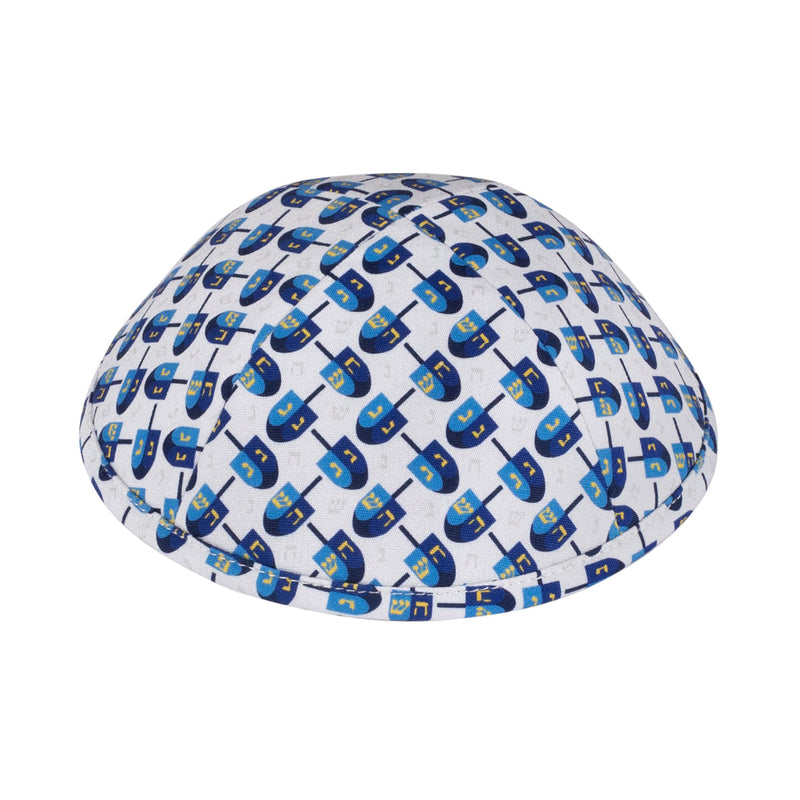 IKIPPAH - BLUE DREIDEL YARMULKE - 5