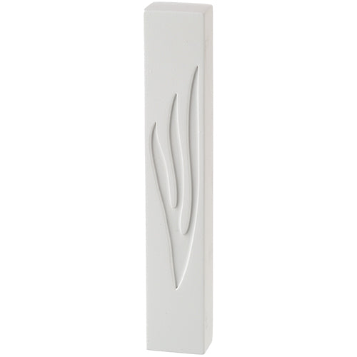 Mezuzah Case - Concrete Polymer - Stone-Like - 15 cm - White