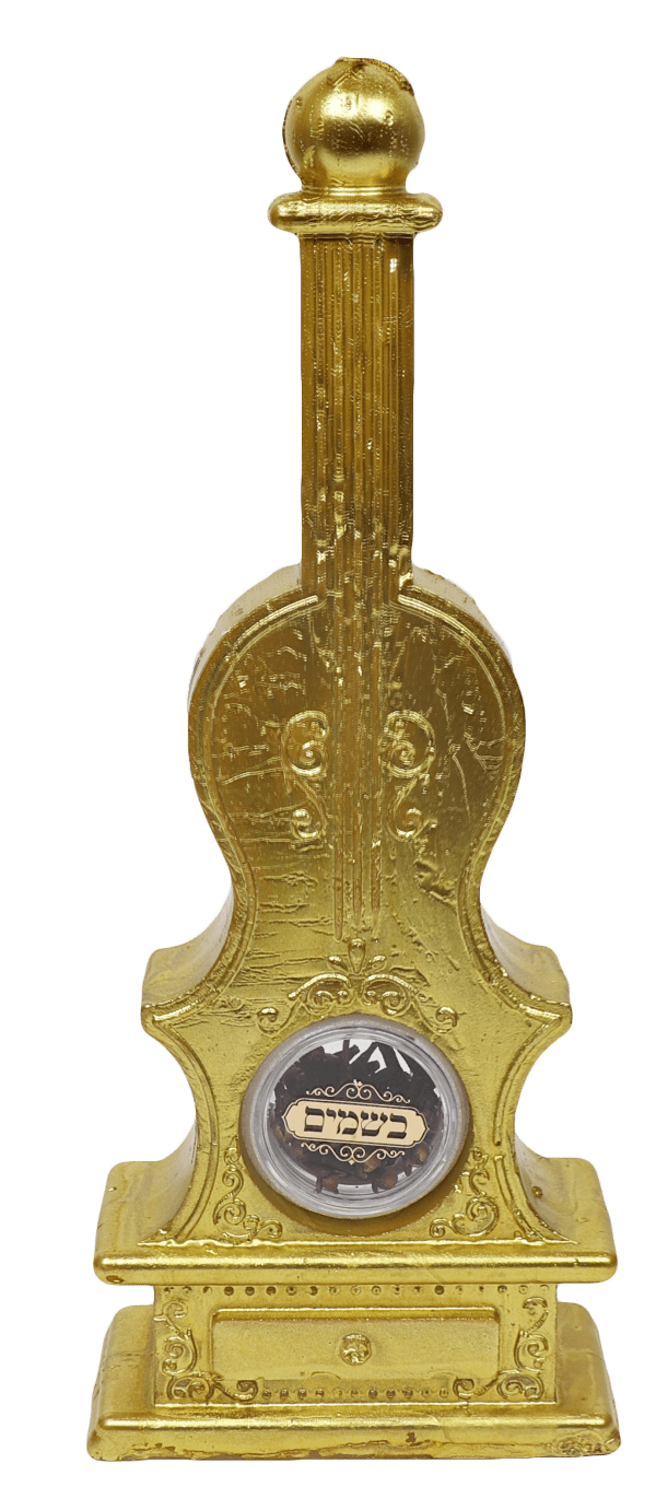 Violin Havdalah Candle With Besomim Gold