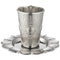 Kiddush Cup With Saucer  - Nickel - 9 cm