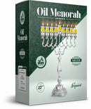 Oil Menorah - Classic Style - Silver Plated - 27"