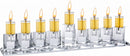 Crystal Glass Menorah - Long