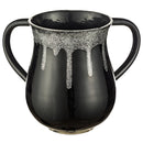 Washing Cup - Aluminum - Black and Silver - 13 cm