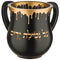 Washing Cup - Polyresin  - Black and Gold With Gold Letters - 14 cm
