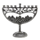 Candle Menorah Aluminum - Old City Design - Antique Nickle