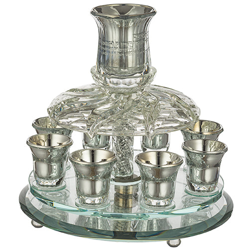 Crystal Wine Divider - With 8 Small Cups -  33*25 cm