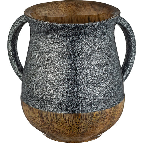 Mango Wood Handmade Washing Cup 14 cm - UK80884