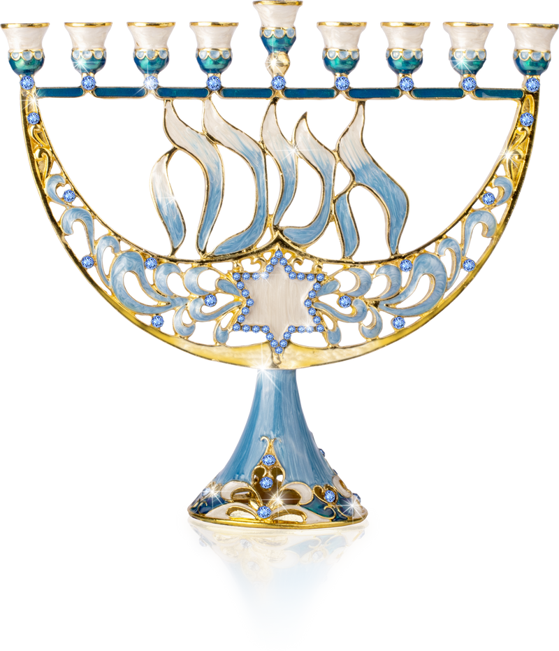 Jeweled "Chanukah" Menorah - 31255