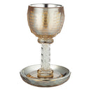 Crystal Kiddush Cup 16 cm with Stones- The Rivers contain 100ml / 3.4oz - UK46626