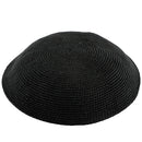 Knitted Kippah 18 Cm - Sheer Black