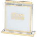 Lucite Bencher Cards and Stand -  Gold ואכלת ושבעת - Sephardic [UK50090]