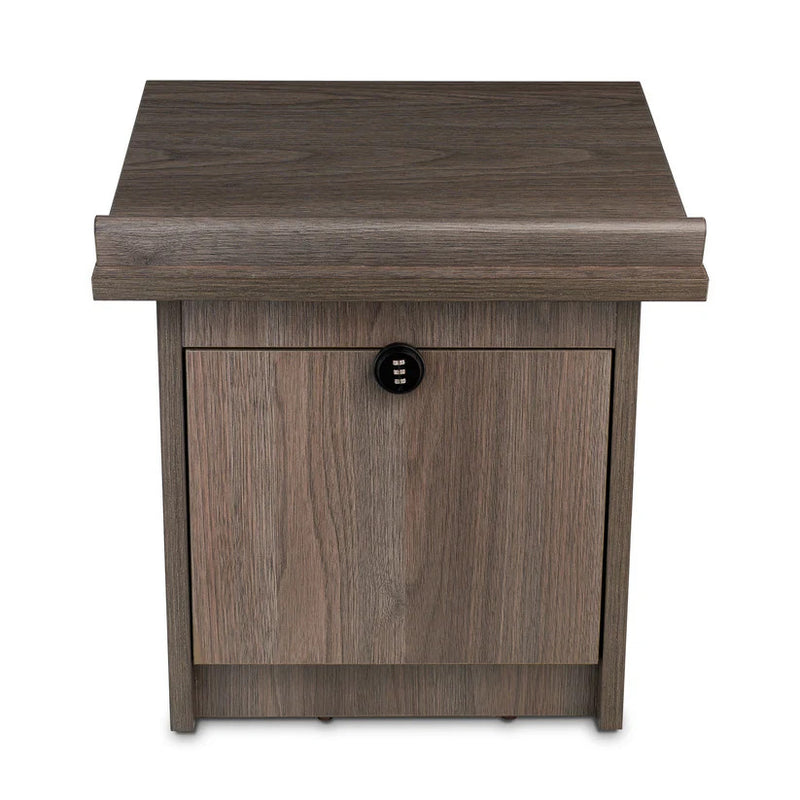 Table top Wood Shtender With Combination Lock-Taupe