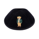 IKIPPAH MR. DOV BEAR - BLACK VELVET YARMULKE 3