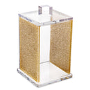 Canister Jar - Square Gold Glitter Medium - 6.25
