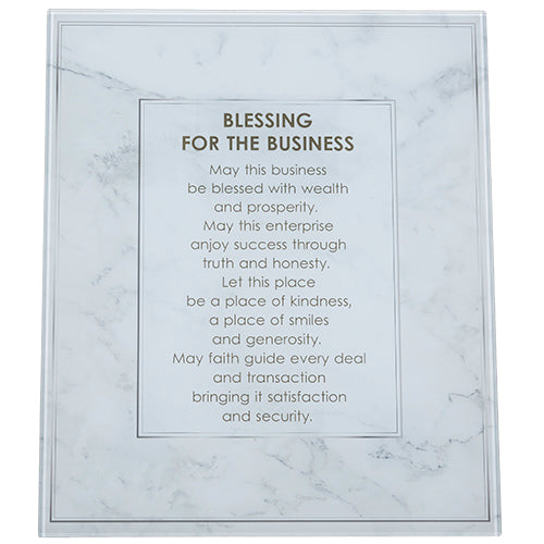 Reinforced Glass Business Blessing   Wall Hanging  -  English