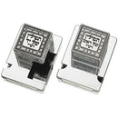Pair of Plastic Tefillin Boxes Size 32- Silver Color with Plaque