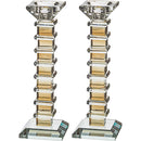 Pair of Crystal Elegant Candlesticks 22.5CM - UK41948