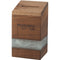Wood Tzedakah Box with White Epoxy 14 cm - UK35951