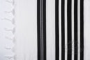 Wool Tallis Rimon - Large with Lining Sideband and Thick Avodas Yad Strings - 59" x 72"