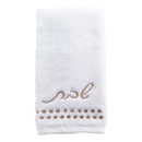 Shabbos Dot Border Finger Towel - GOLD