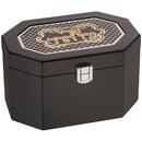 Wood Etrog Box with Metal Plate - 18x12x11 cm - UK41488