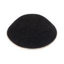 IKIPPAH KNIT WITH TAN RIM YARMULKE 16 CM