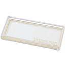 Lucite Havdala Tray - White with Gold Border [UK50089]