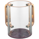 Perspex Clear Washing Cup 13 cm - Gold Handles - UK42918