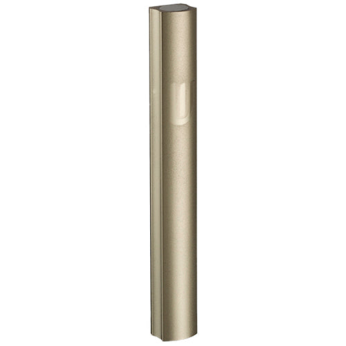 Aluminium Mezuzah 12cm- Dotted Design In Light Gold, With The Letter "shin"
