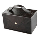 Faux Leather Esrog Box Metal Plaque, Handle & Lock  - Brown - UK49249