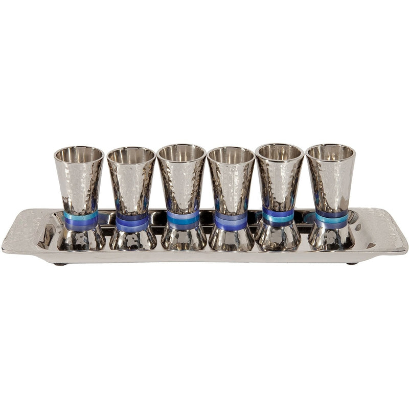 Emanuel Set of 6 Small Cups + Tray - Hammer Work