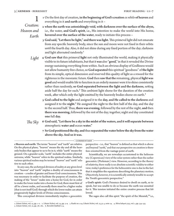Torah Chumash - English Translation and Commentary Based on the Works of the Lubavitcher Rebbe  - Standard size - Synagogue  edition