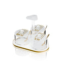 Linear Seder Night Dish Set - Gold