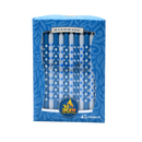 Chanukah Menorah Candles - Blue / White Magen David - 45pk