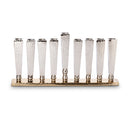 Aluminum Menorah - 30*14 cm - Gold Colors - UK42377