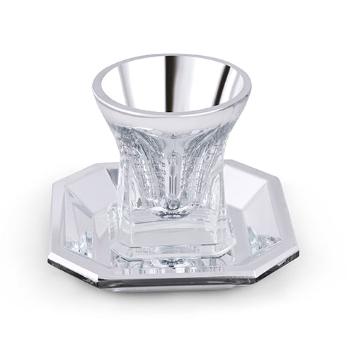 Crystal Kiddush Cup without Leg 9 cm contain 100ml / 3.4oz - UK40425