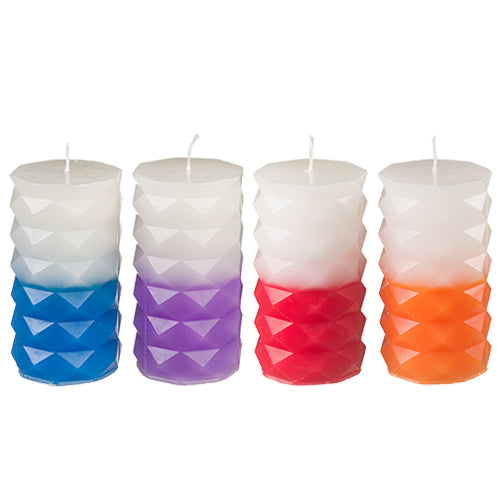 Havdalah Candle 13.5 Cm -  4 Options: Blue, Purple, Orange or Red