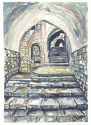 Old City Watercolor on Aluminum By Chaya - 16 x 24