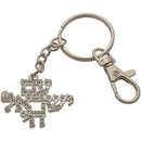 Metal Key Holder with Stones - Am Yisrael Chai - 3 cm - UK35937