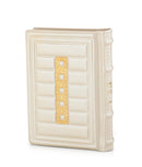 Leather Siddur Cube Style - cream - Ashkenaz