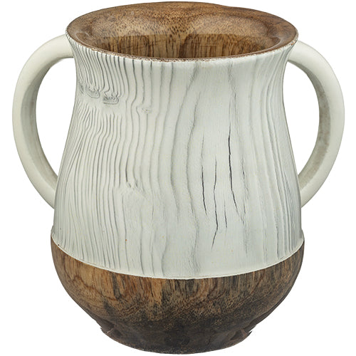 Mango Wood Handmade Washing Cup 14 cm - UK80888