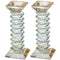 Pair of Crystal Elegant Candlesticks 17.5 cm