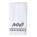 Pesach Dot Border Finger Towel - Black