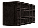 Machzor Set - Interlinear - 5 Vol - Ashkenaz - Signature Leather Collection - Black Charcoal